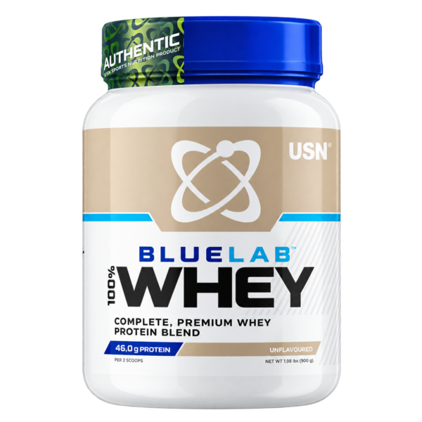 2026/09/1000115718.png USN BlueLab 100% Whey — Unflavoured, 900 g