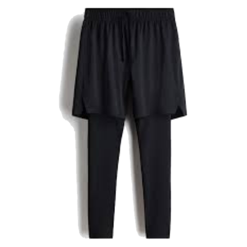 2026/10/1000123666.png Black Training Shorts with Compression Leggings